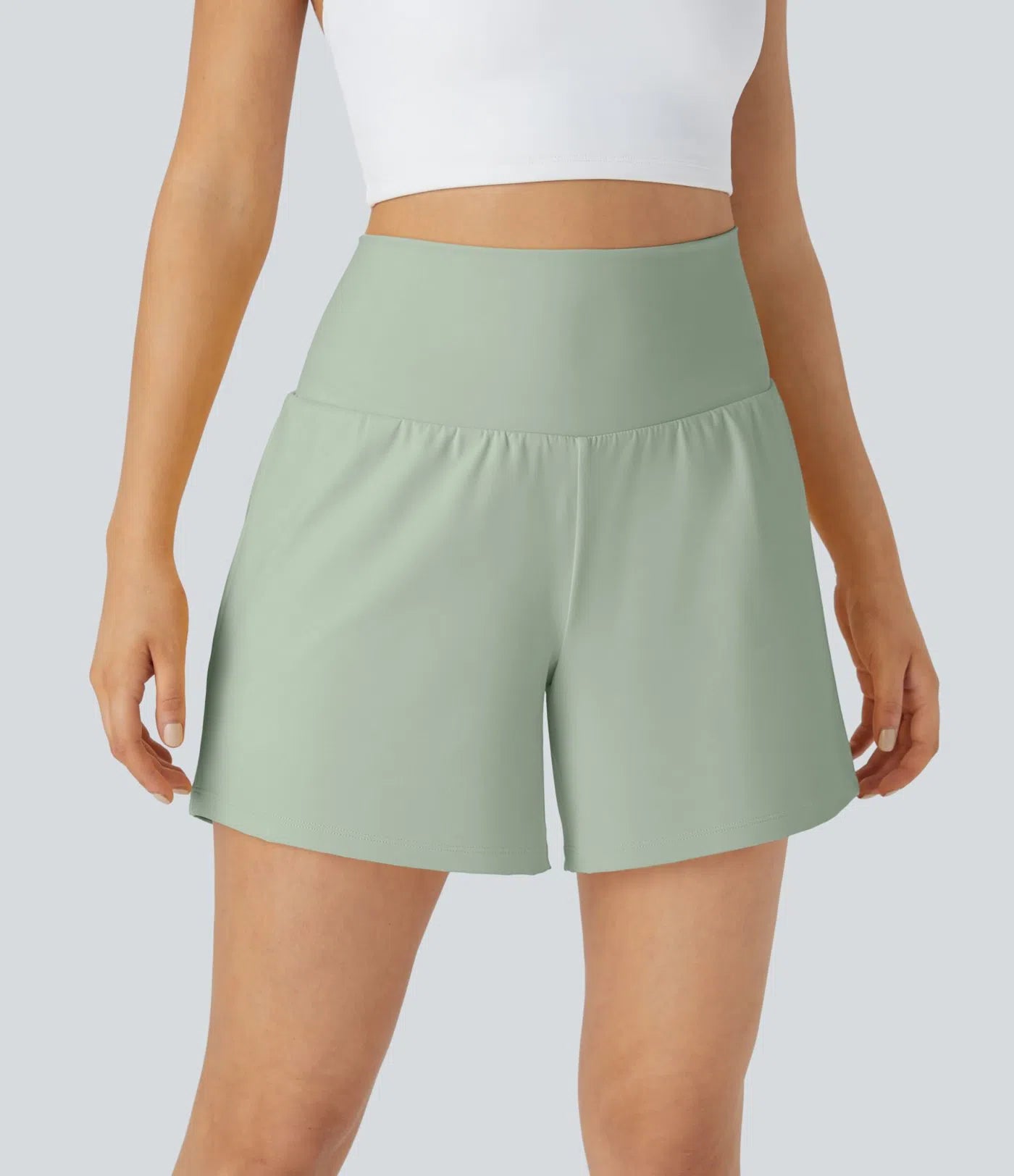 SoftlyZeroTM Airy Super High Waisted 2- in-1 InstantCool Yoga Shorts with Pockets