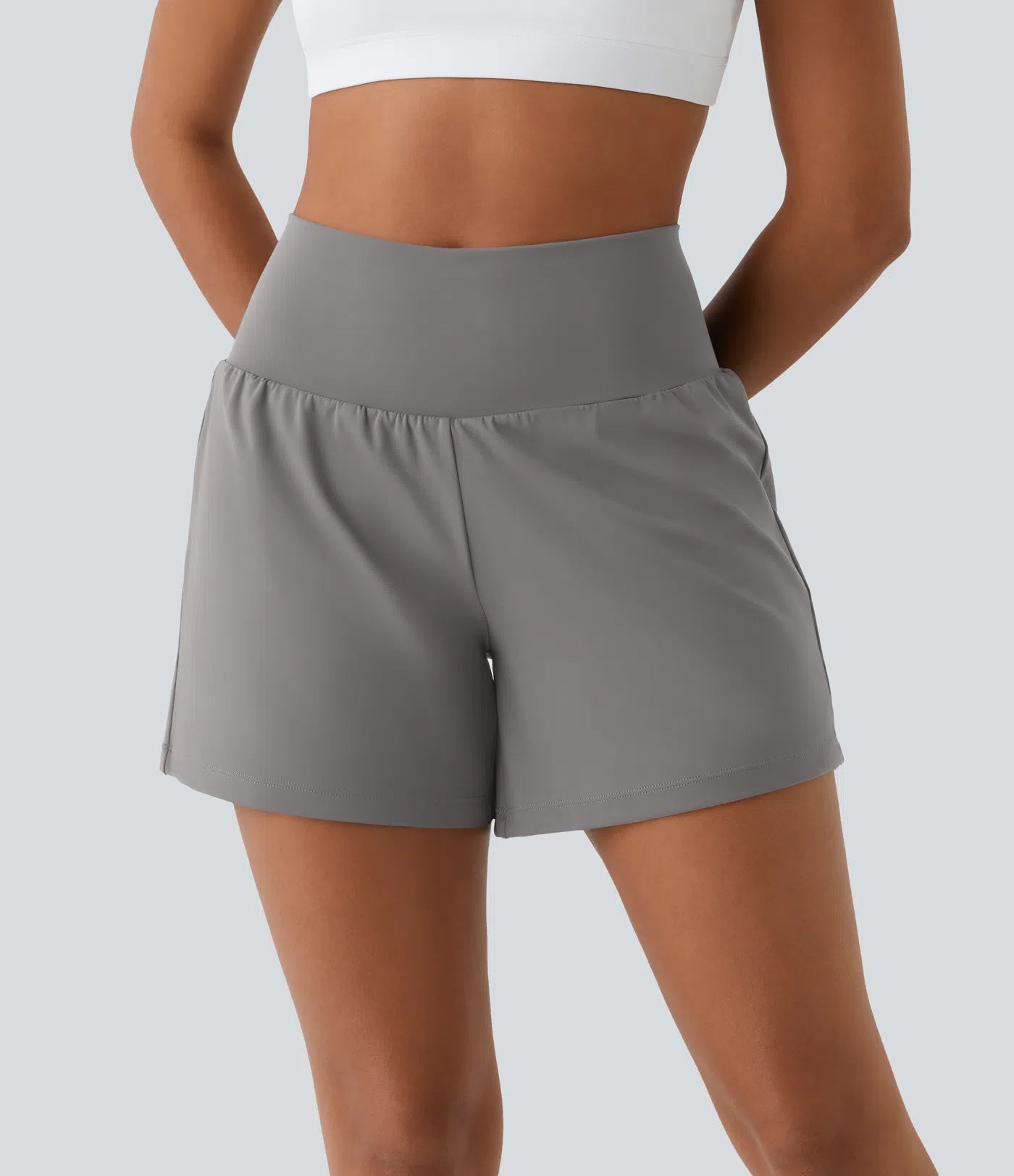 SoftlyZeroTM Airy Super High Waisted 2- in-1 InstantCool Yoga Shorts with Pockets