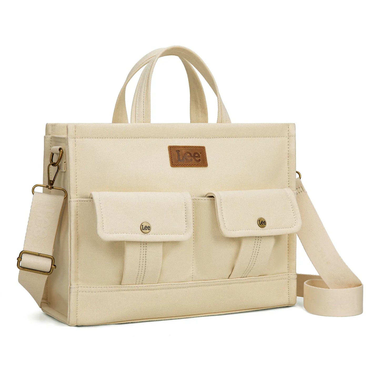 Lee work tote bag, message bag, with multiple pockets, very practical, large capacity, can hold an iPad and a 13-inch laptop, suitable for use at work or school.