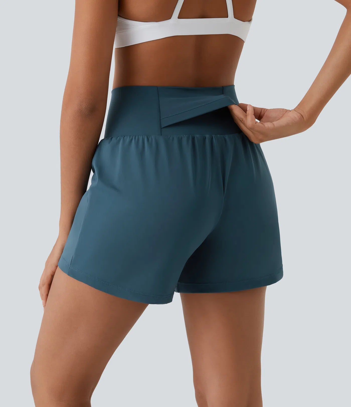 SoftlyZeroTM Airy Super High Waisted 2- in-1 InstantCool Yoga Shorts with Pockets