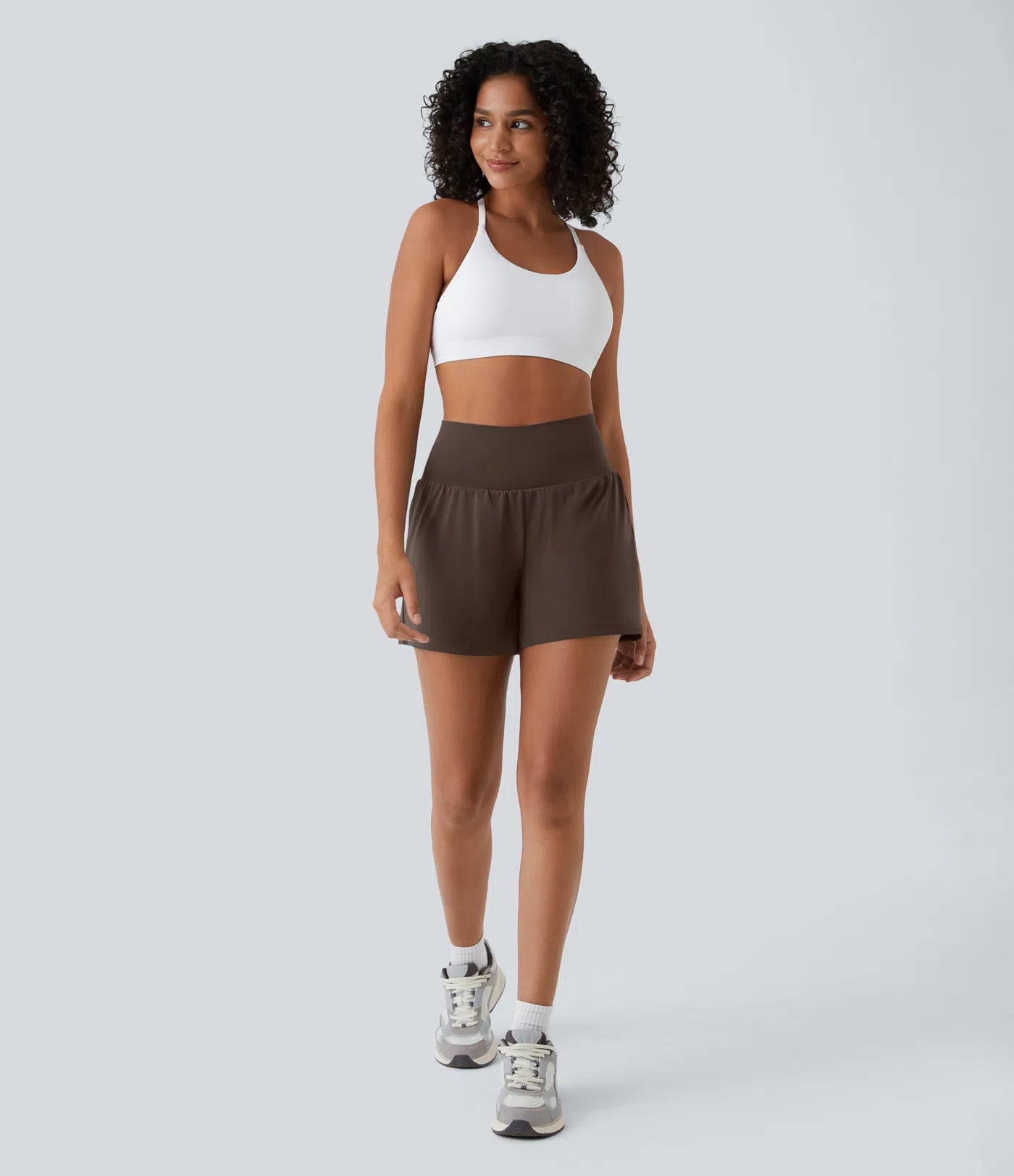 SoftlyZeroTM Airy Super High Waisted 2- in-1 InstantCool Yoga Shorts with Pockets