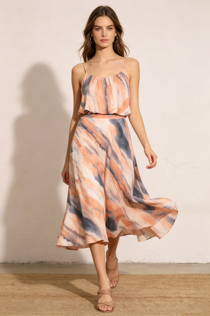 Line Printed Skirt
