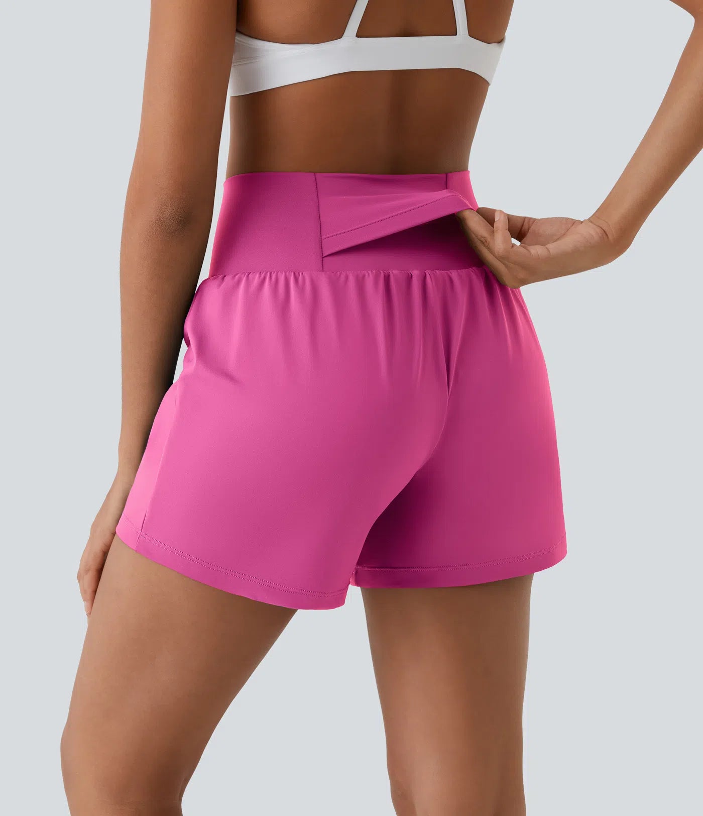 SoftlyZeroTM Airy Super High Waisted 2- in-1 InstantCool Yoga Shorts with Pockets