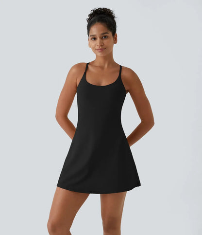 SoftlyZeroTM Plush Backless Active Dress- Easy Peezy Edition