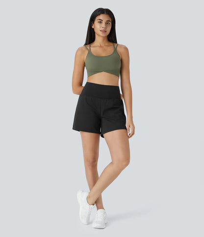 SoftlyZeroTM Airy Super High Waisted 2- in-1 InstantCool Yoga Shorts with Pockets