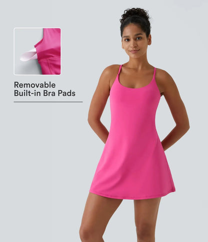 SoftlyZeroTM Plush Backless Active Dress- Easy Peezy Edition