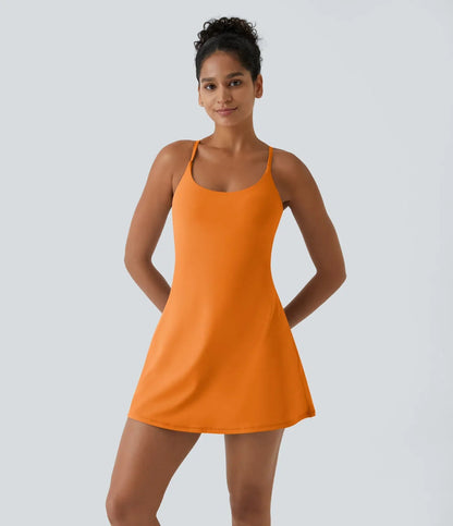 SoftlyZeroTM Plush Backless Active Dress- Easy Peezy Edition