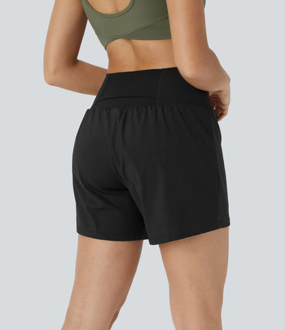 SoftlyZeroTM Airy Super High Waisted 2- in-1 InstantCool Yoga Shorts with Pockets