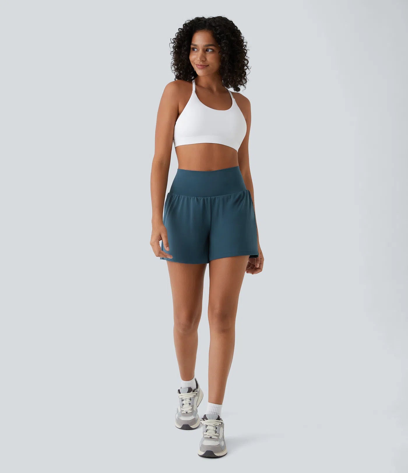 SoftlyZeroTM Airy Super High Waisted 2- in-1 InstantCool Yoga Shorts with Pockets