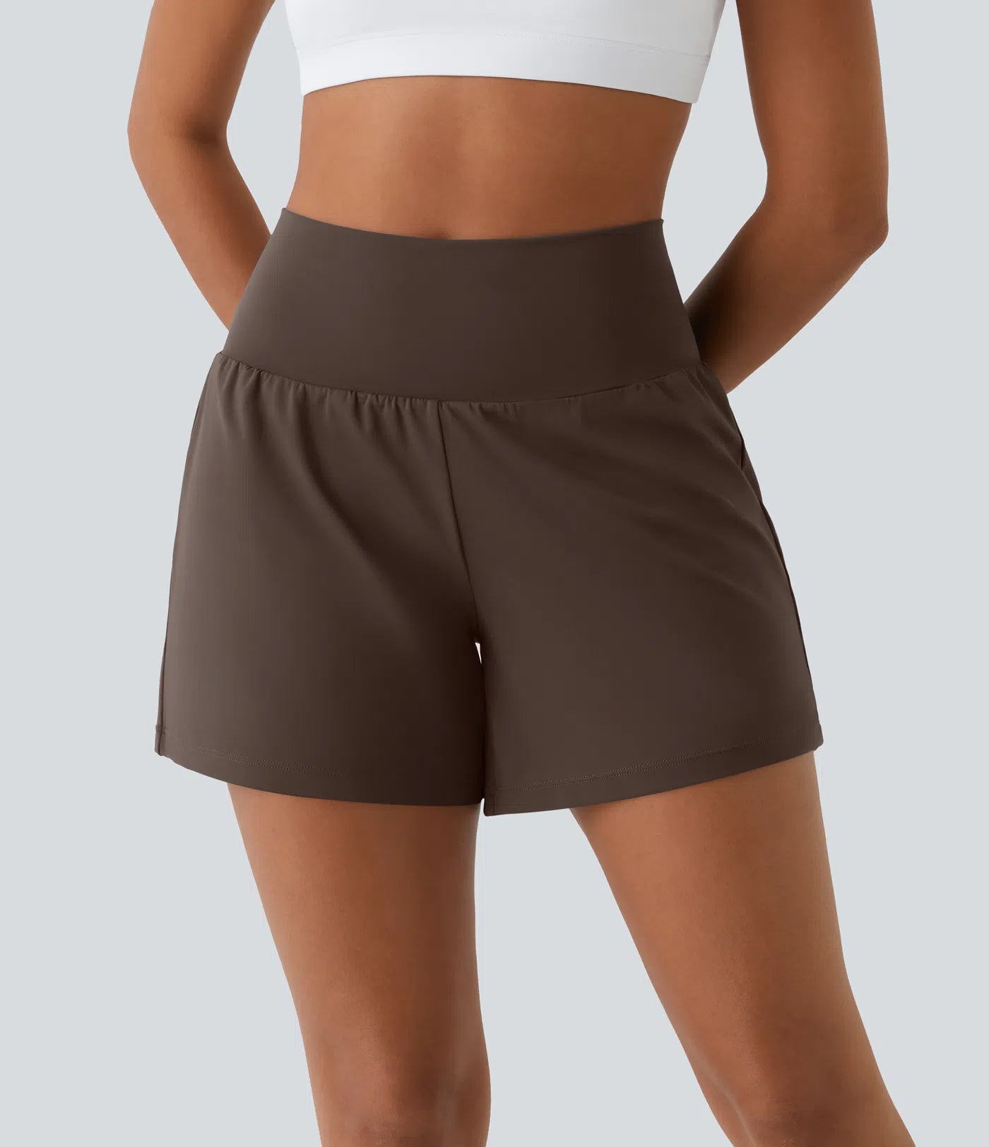 SoftlyZeroTM Airy Super High Waisted 2- in-1 InstantCool Yoga Shorts with Pockets