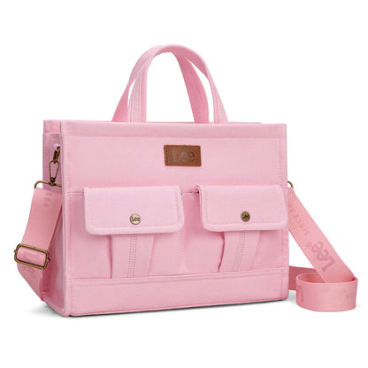 Lee work tote bag, message bag, with multiple pockets, very practical, large capacity, can hold an iPad and a 13-inch laptop, suitable for use at work or school.