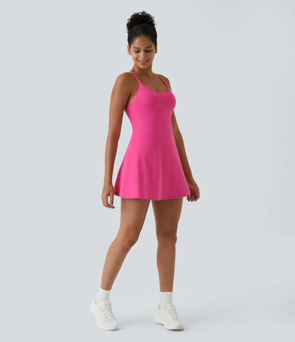 SoftlyZeroTM Plush Backless Active Dress- Easy Peezy Edition