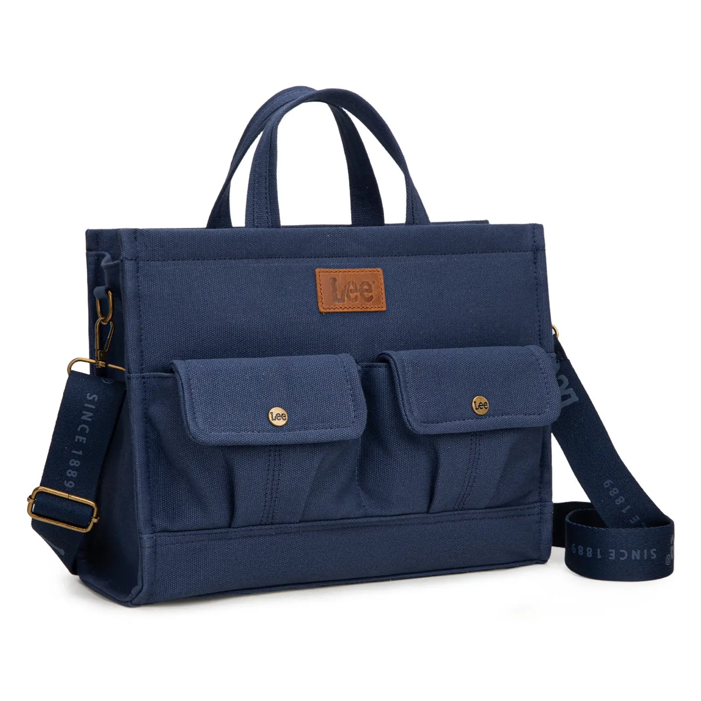 Lee work tote bag, message bag, with multiple pockets, very practical, large capacity, can hold an iPad and a 13-inch laptop, suitable for use at work or school.