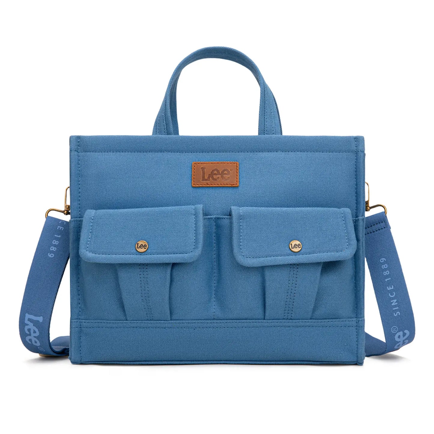 Lee work tote bag, message bag, with multiple pockets, very practical, large capacity, can hold an iPad and a 13-inch laptop, suitable for use at work or school.