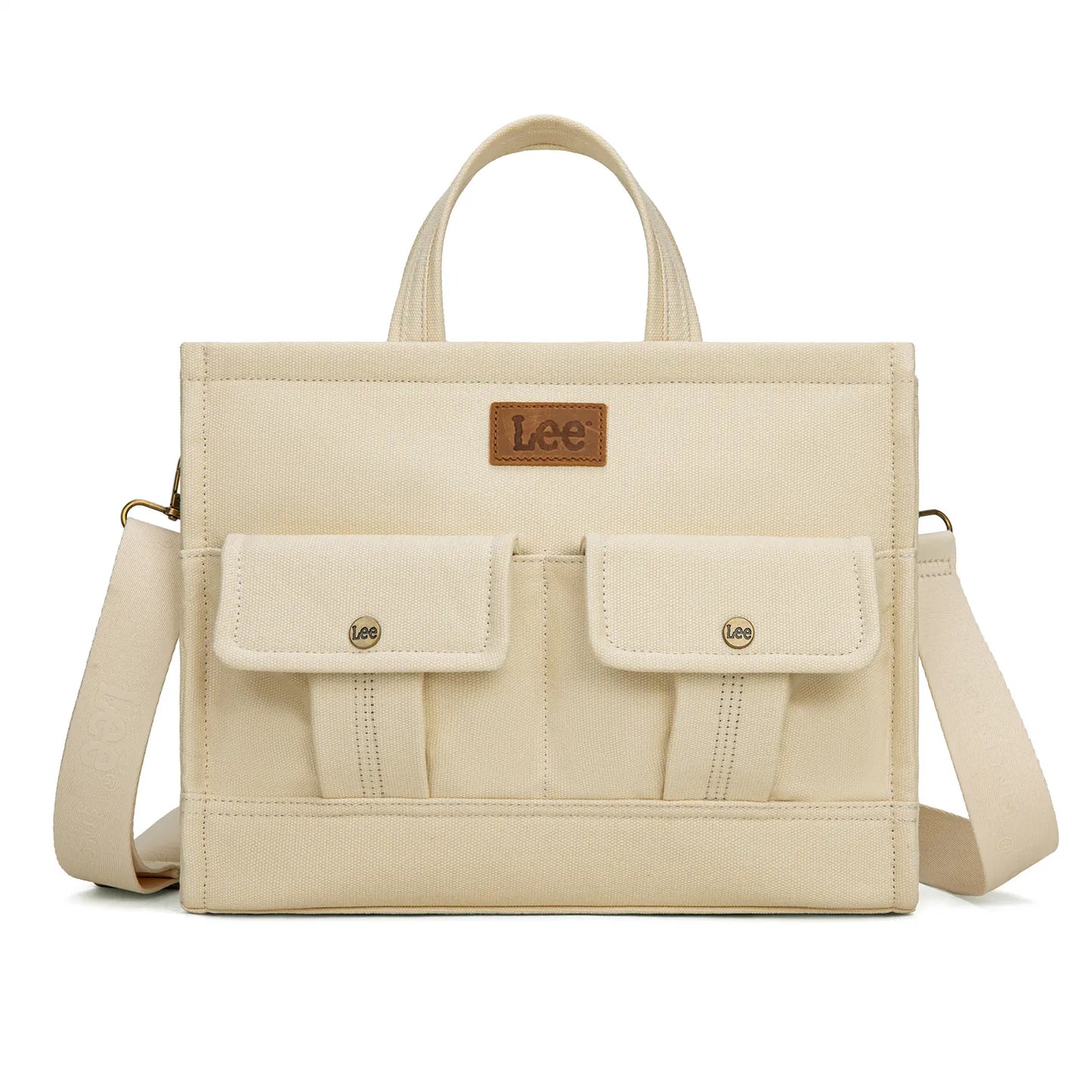 Lee work tote bag, message bag, with multiple pockets, very practical, large capacity, can hold an iPad and a 13-inch laptop, suitable for use at work or school.