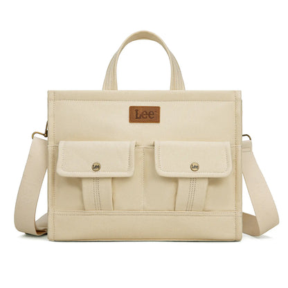 Lee work tote bag, message bag, with multiple pockets, very practical, large capacity, can hold an iPad and a 13-inch laptop, suitable for use at work or school.