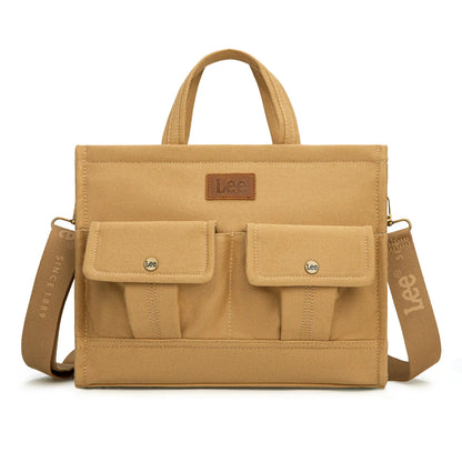 Lee work tote bag, message bag, with multiple pockets, very practical, large capacity, can hold an iPad and a 13-inch laptop, suitable for use at work or school.