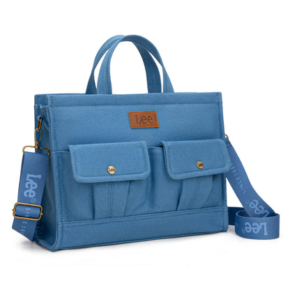 Lee work tote bag, message bag, with multiple pockets, very practical, large capacity, can hold an iPad and a 13-inch laptop, suitable for use at work or school.