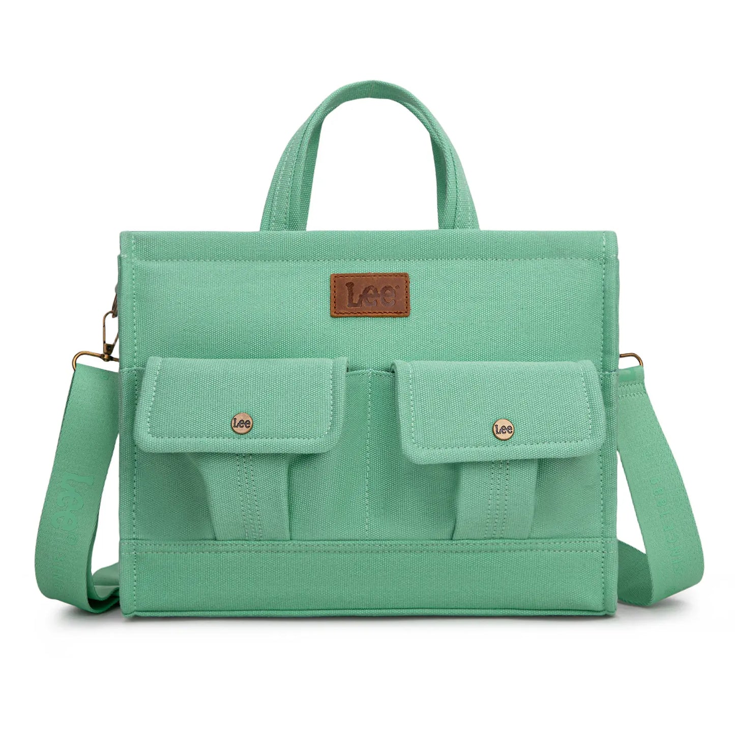Lee work tote bag, message bag, with multiple pockets, very practical, large capacity, can hold an iPad and a 13-inch laptop, suitable for use at work or school.