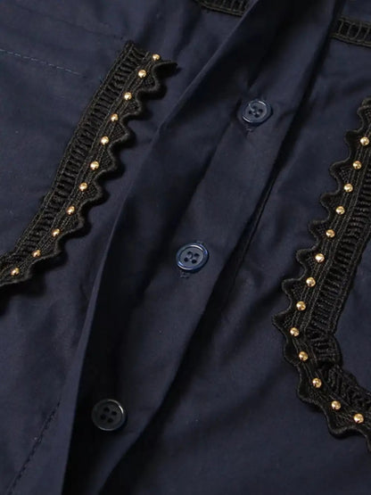 Comfort Button Front Short Sleeve Coordinated Shorts