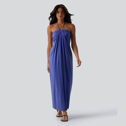 【Creator’s Pick】Halara Halter Tie Back Maxi Dress with Pockets