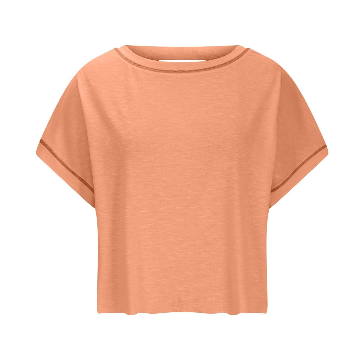 AWomen's Open BackCrop Top - OversizedStretch Tee for Yoga &Street